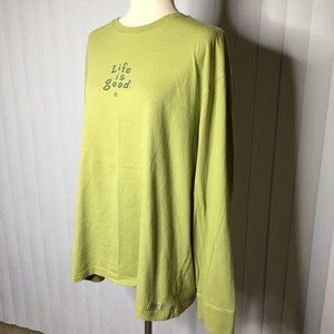 Life is Good green vintage crusher tee, XL